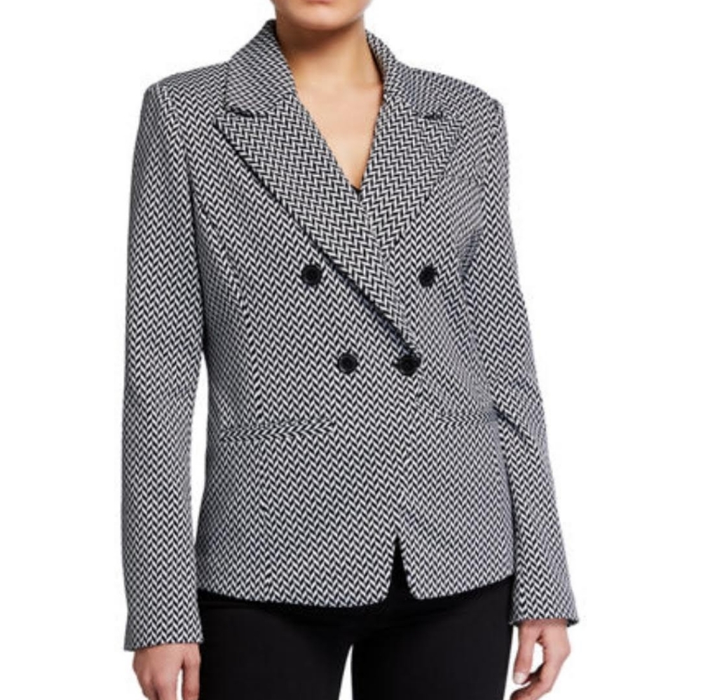 Bagatelle Zigzag Ponte Double Breasted Blazer Size M